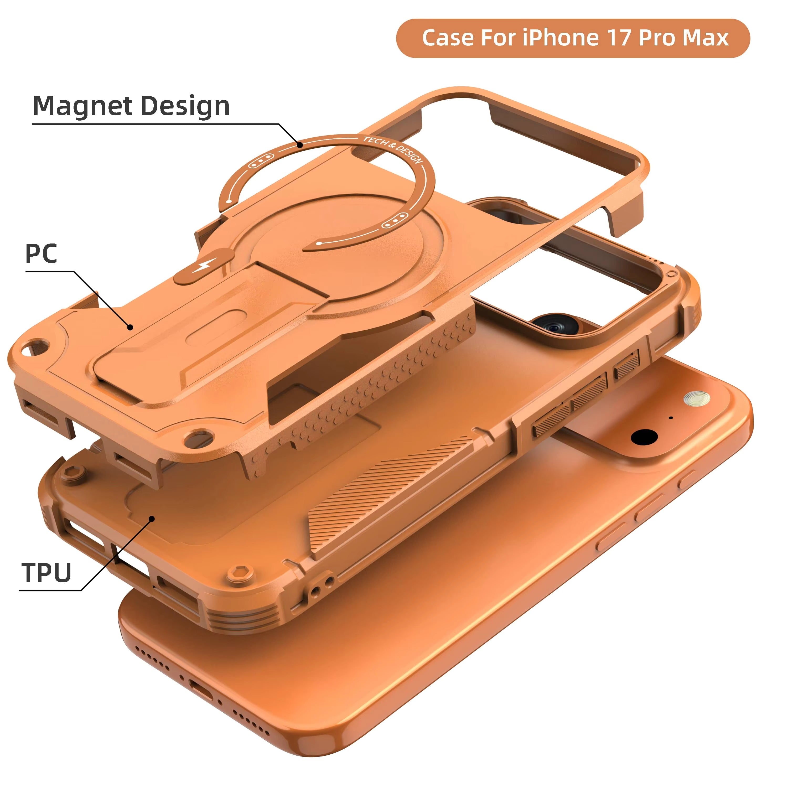 Magnetic Shockproof Kickstand Case iPhone 12